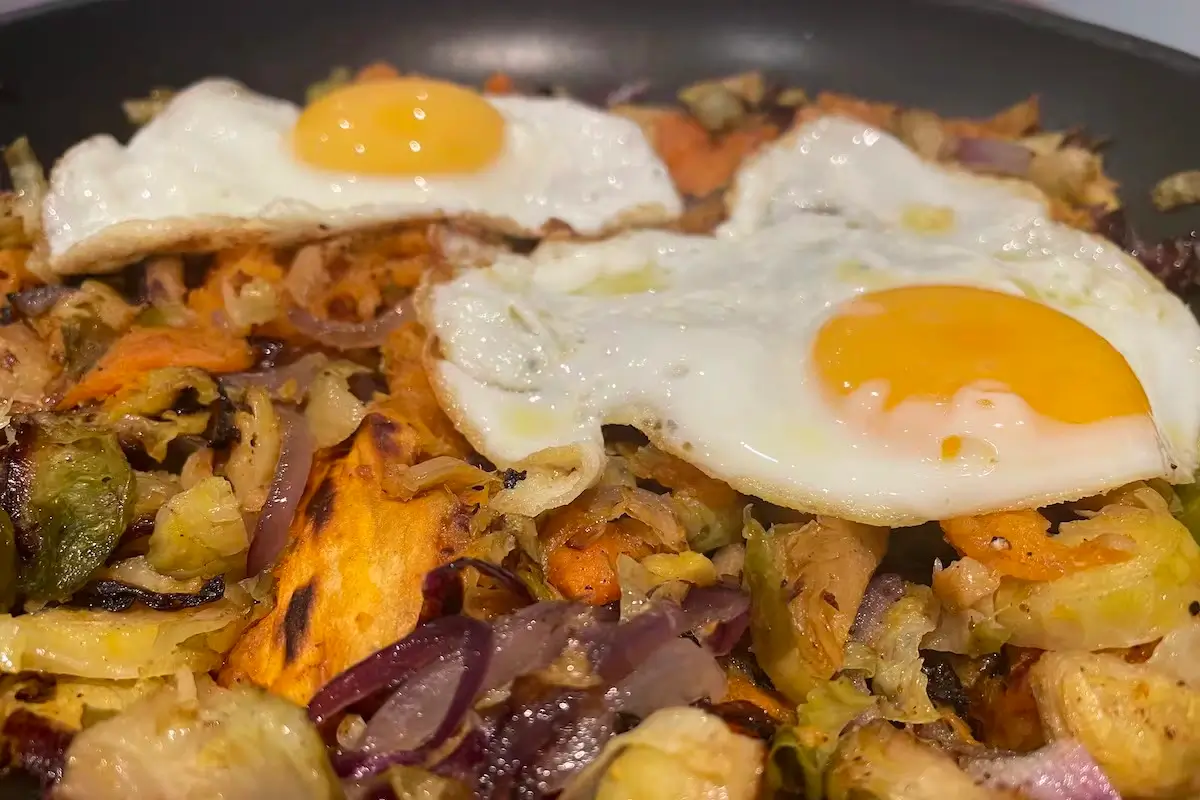 Brussels Sprouts & Sweet Potato Hash