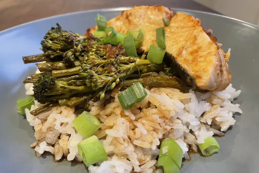 Teriyaki Salmon With Broccoli & Green Beans