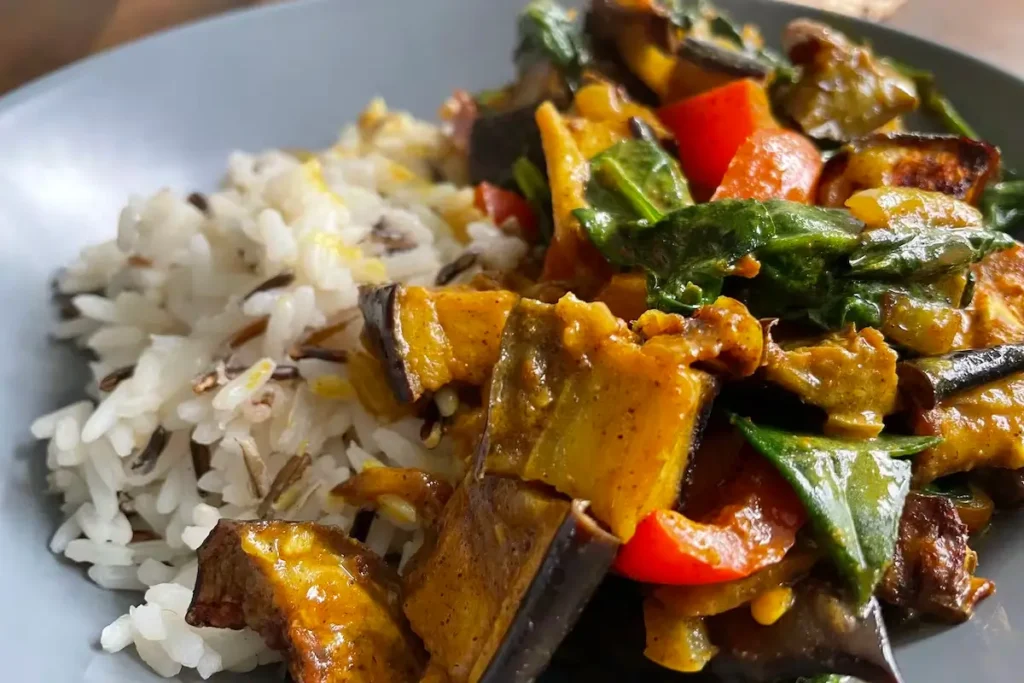 Spinach & Aubergine Curry