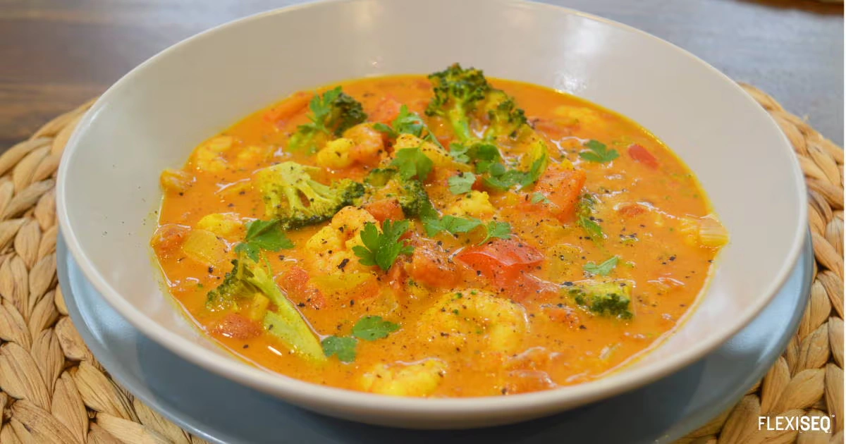 Prawn, pepper and coconut curry